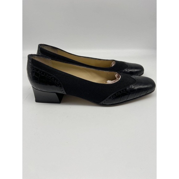Talbots Shoes Women’s‎ Sz 8.5N Vero Cuoio Womens Square Toe 2” Heel Dress Black - Picture 5 of 12